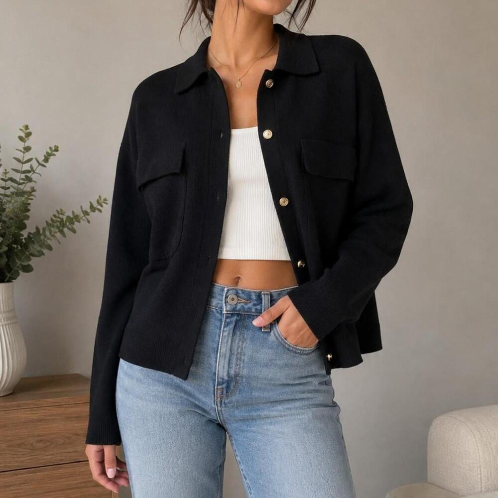 Anne klein black cardigan with